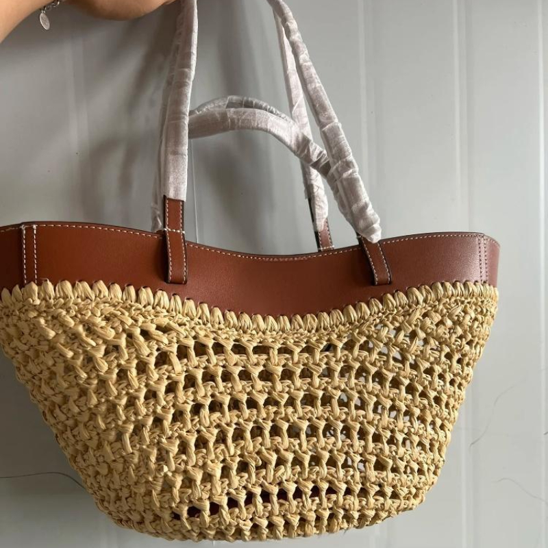 Women Bags On Sale - العلامة التجارية جوفاء المنسوجة حقيبة شاطئية