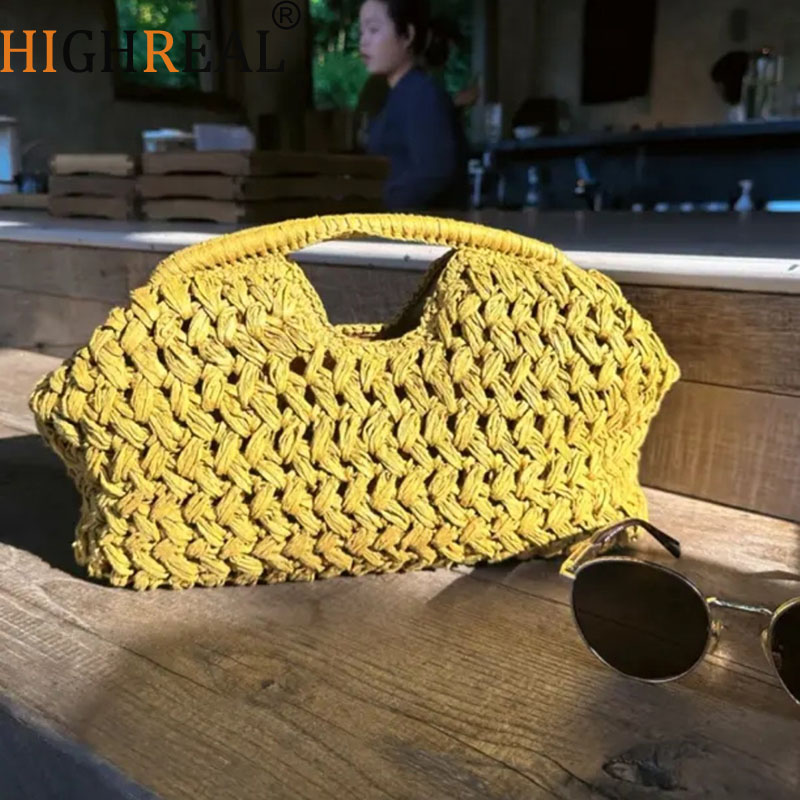 أنيقة السيدات سلسلة المنسوجة ح - مراجعة Women'S Raffia Bags وسعره
