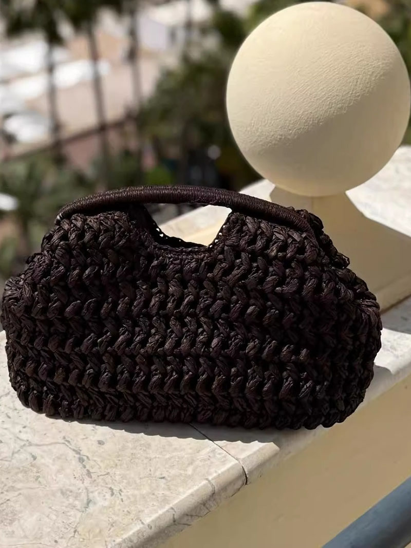 أنيقة السيدات سلسلة المنسوجة ح - مراجعة Women'S Raffia Bags وسعره