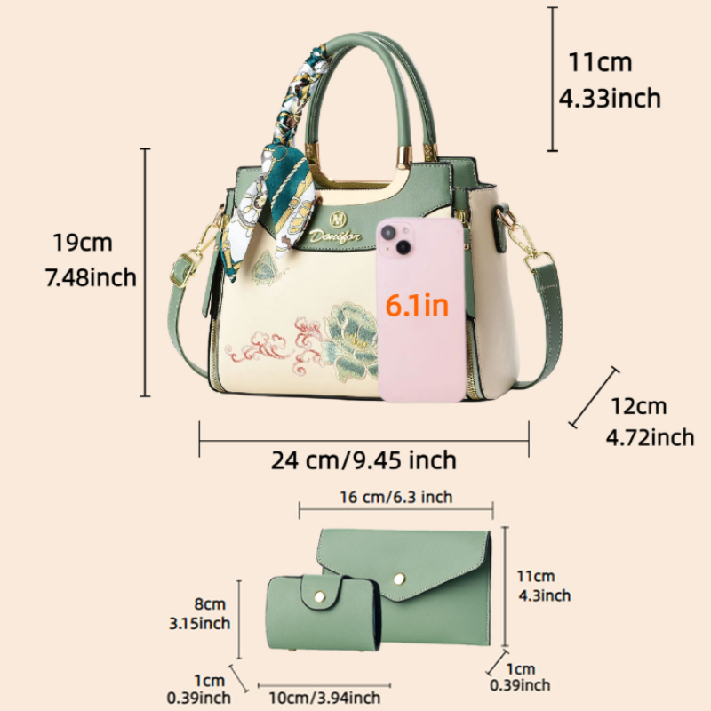 مجموعة حقائب يد مطرزة من 3 قطع - مراجعة Women'S Bags Handbags وسعره